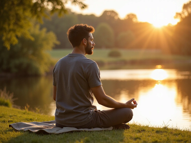 Man focused on overall wellness